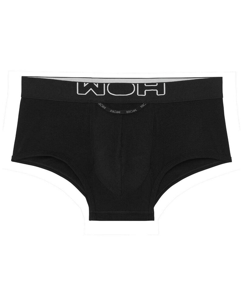ホム メンズ アンダーウェア ボクサーパンツ コットン HOM WOH Sexy Fun Cotton Blend Trunks Black ブラック|ReVida 店