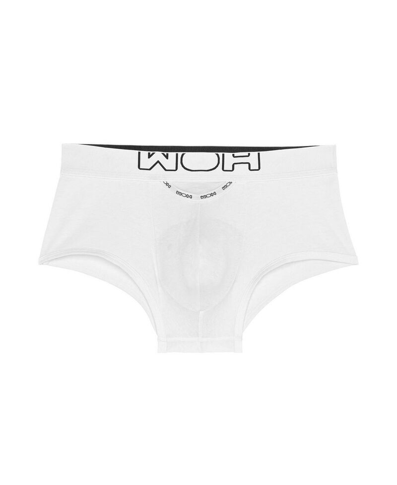ホム メンズ アンダーウェア ボクサーパンツ コットン HOM WOH Sexy Fun Cotton Blend Trunks White ホワイト|ReVida 店