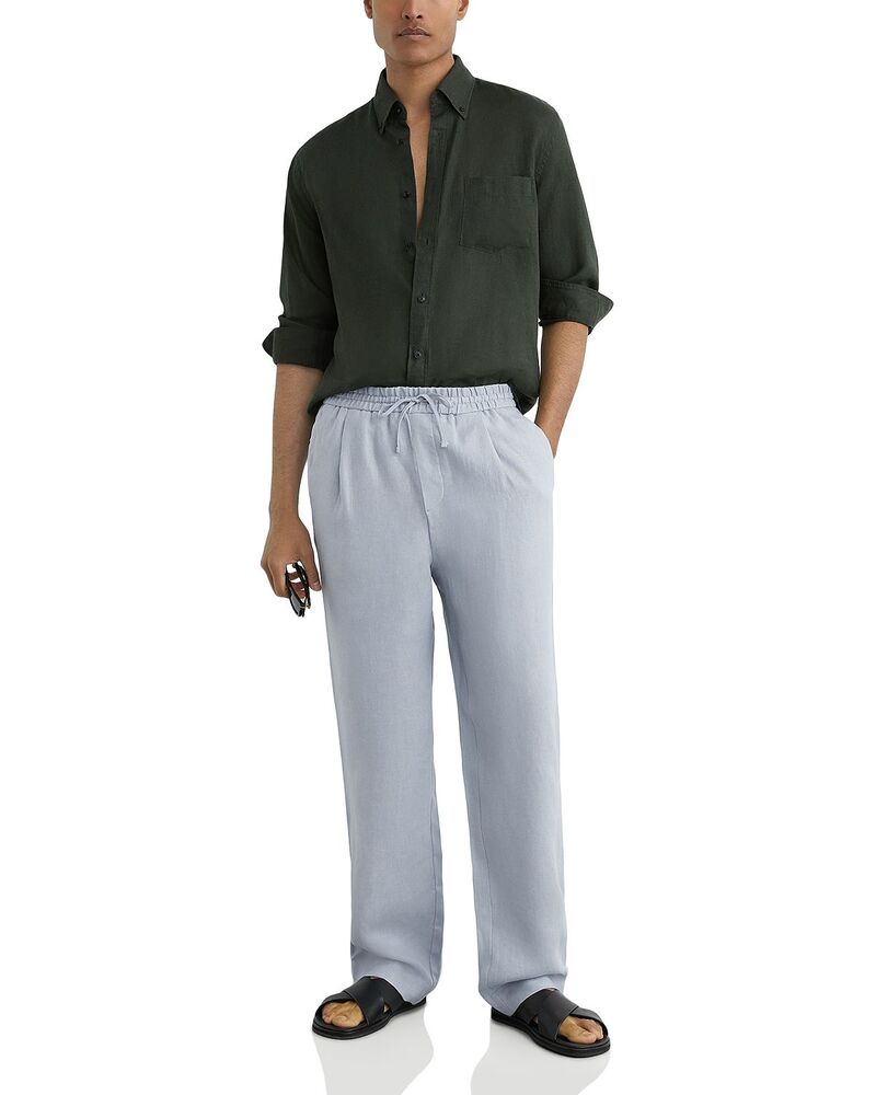 レイス メンズ ボトムス カジュアルパンツ レギュラーフィット REISS Barges Regular Fit Drawstring Trousers Airforce Blue ブルー｜ReVida 店 47,880円