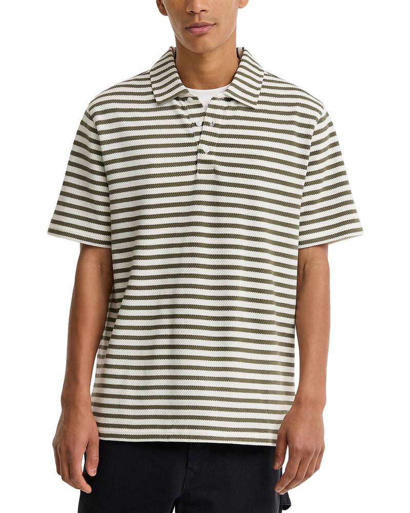 バブアー メンズ トップス スポーツシャツ Barbour Farlam Striped Tailored Polo Shirt Whisper White 白いこと