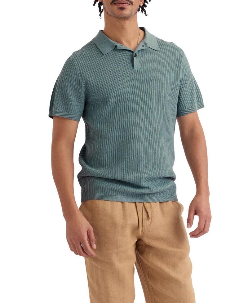シーソルトコーンウォール メンズ トップス スポーツシャツ 編み物 Seasalt Cornwall Koeswik Short Sleeve Knitted Polo Hail