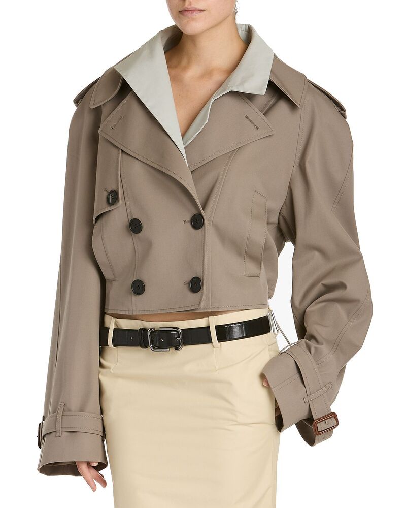 ジ アティコ レディース アウター ジャケット・ブルゾン THE ATTICO Shortrench Jacketaupe Grey グレー｜ReVida 店 186,400円