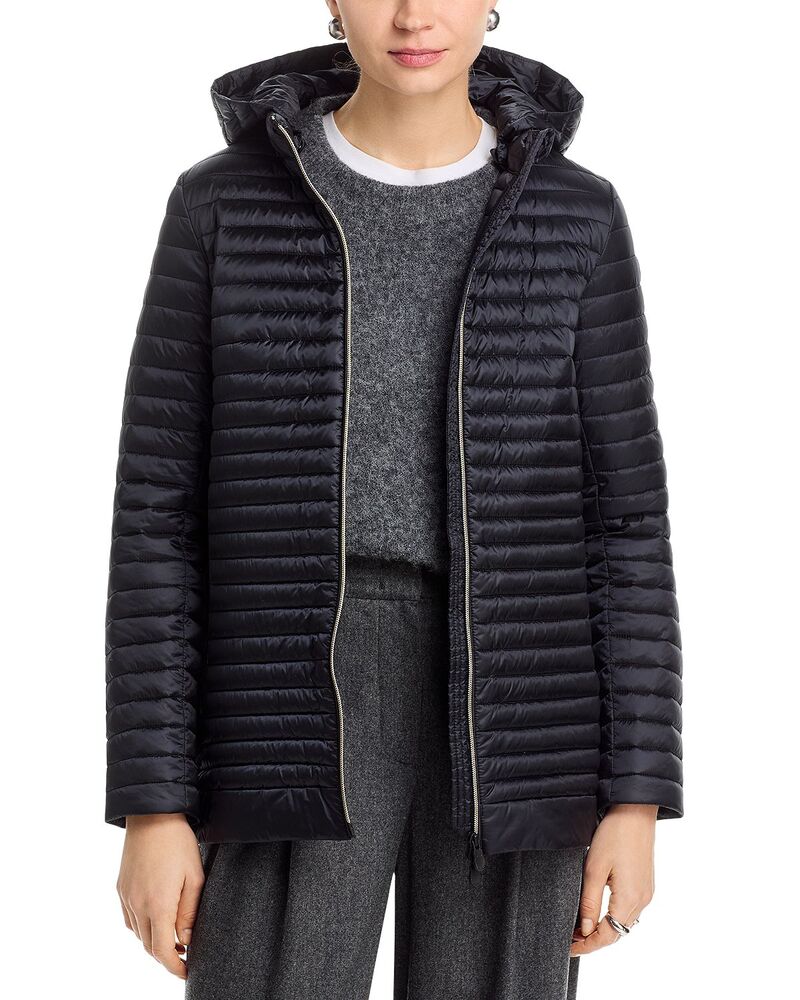 セイブ ザ ダック レディース アウター コート Save The Duck Alima Coat Black ブラック|ReVida 店