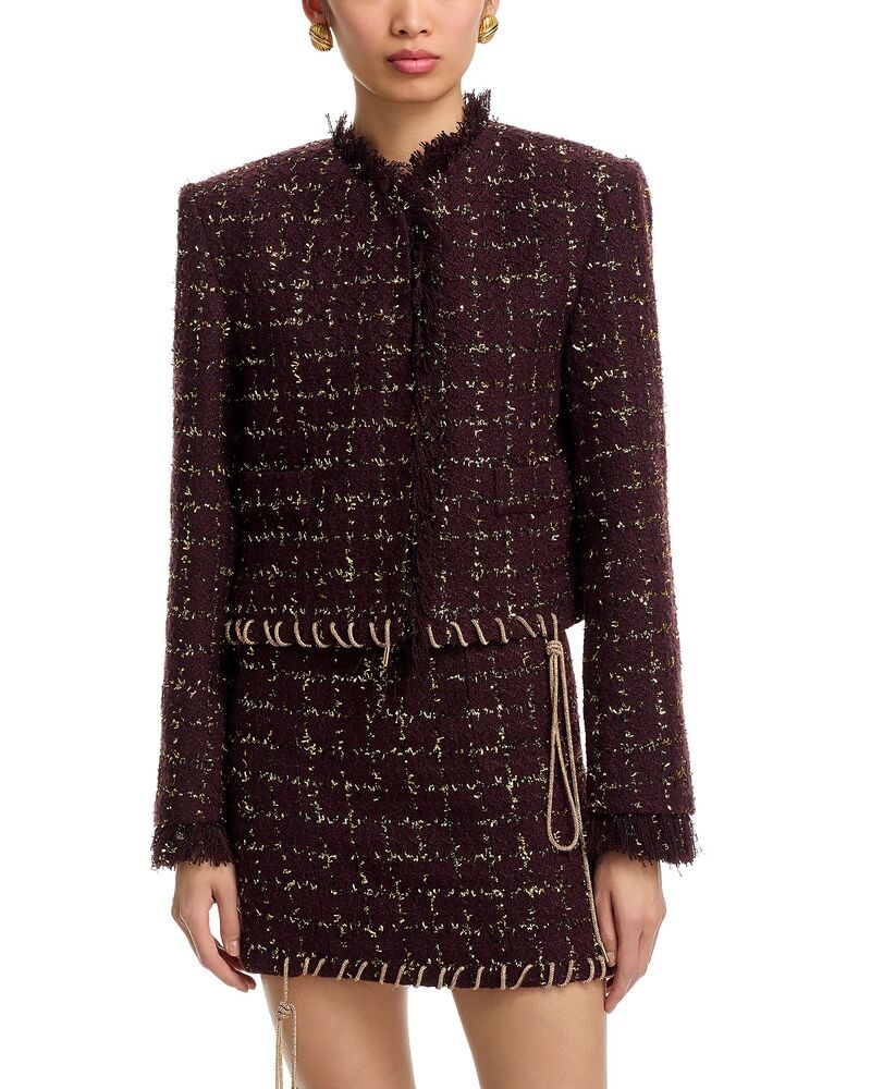 エリア レディース アウター ジャケット・ブルゾン ツイード AREA Tweed Lady Jacket Brown/ Gold ブラウン｜ReVida 店 177,900円