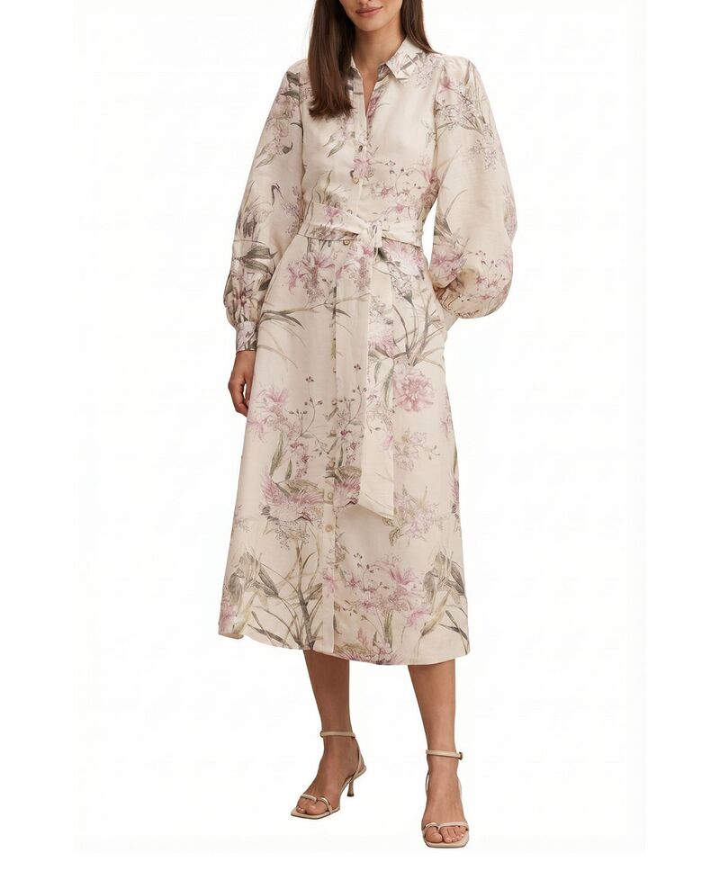 エバーニュー レディース トップス ワンピース ミディ シャツ Ever Newomen's Hazel Shirt Midi Dress Petalbrook Floral|ReVida 店