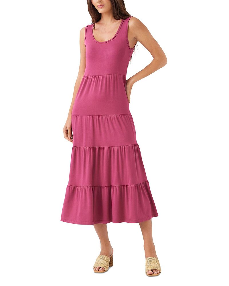 カレンケーン レディース トップス ワンピース ティアード ミディ Karen Kane Tie red Midi Dress Berry｜ReVida 店