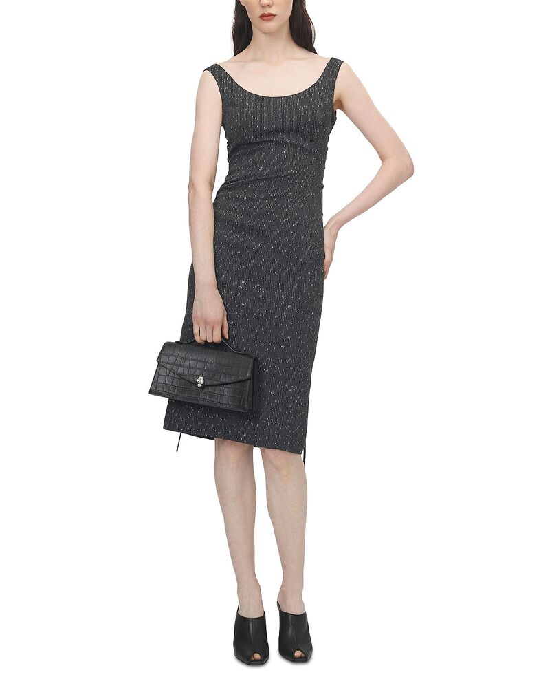 マックイーン レディース トップス ワンピース レース McQueen Fitted Side Lacedress Dark Gray グレー|ReVida 店