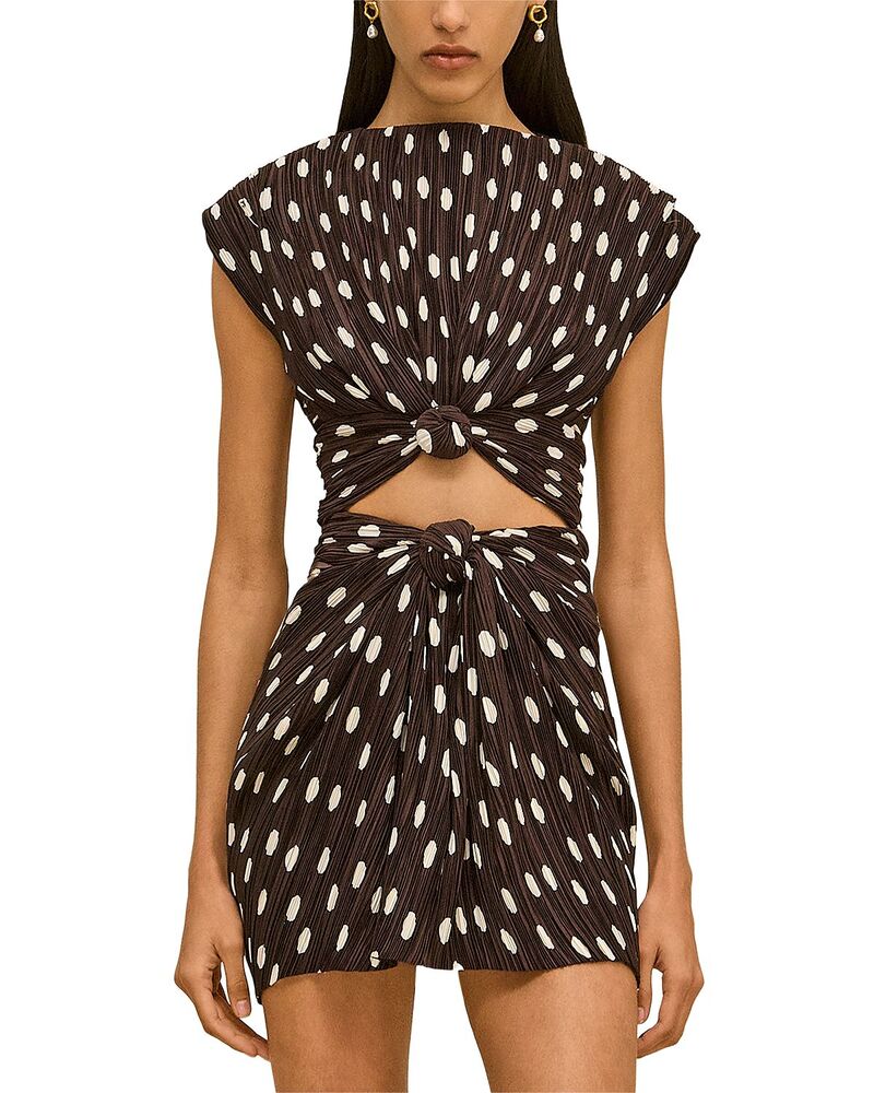 カルト ガイア レディース トップス ワンピース カットアウト Cult Gaia Marilou Cutout Dress Polka Dot Luwak ドット｜ReVida 店