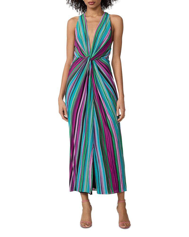 ダイアン フォン ファステンバーグ レディース トップス ワンピース DIANE von FURSTENBERG DIANE von FURSTENBURG Zella Twist Front Dress Tropez Stripe Gossi pink ピンク｜ReVida 店
