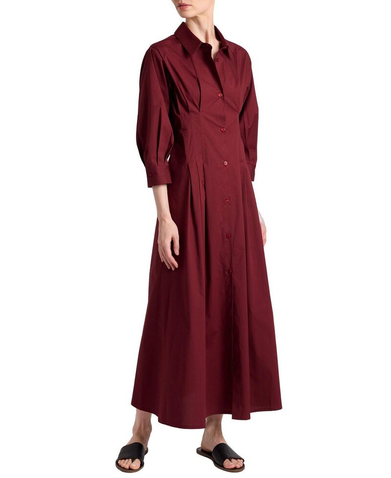 サントレッリ レディース トップス シャツ ミディ コットン Santorelli Miley Midi Shirt Dress in Cotton Stretchili Pepper｜ReVida 店