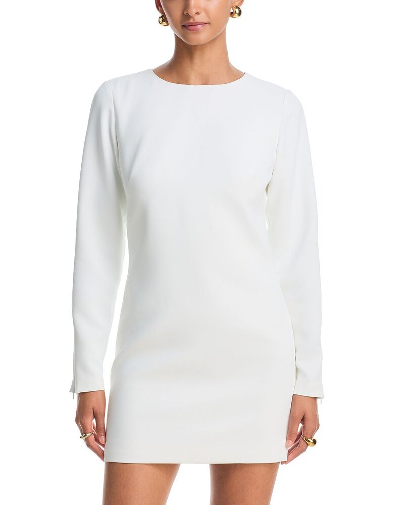 ミリー レディース トップス ワンピース クレープ ミニ MILLY Audrey Crepe Mini Dress White ホワイト|ReVida 店
