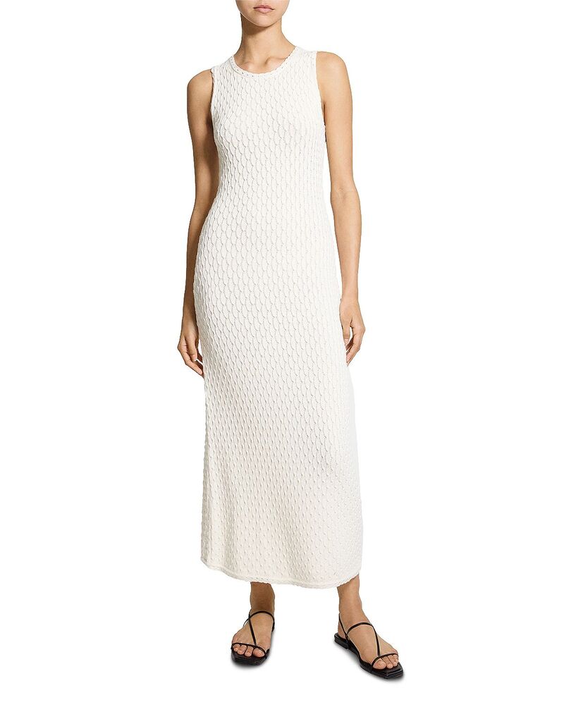 セオリー レディース トップス ワンピース ニット Theory Cable Knit Dress Ivory アイボリー｜ReVida 店