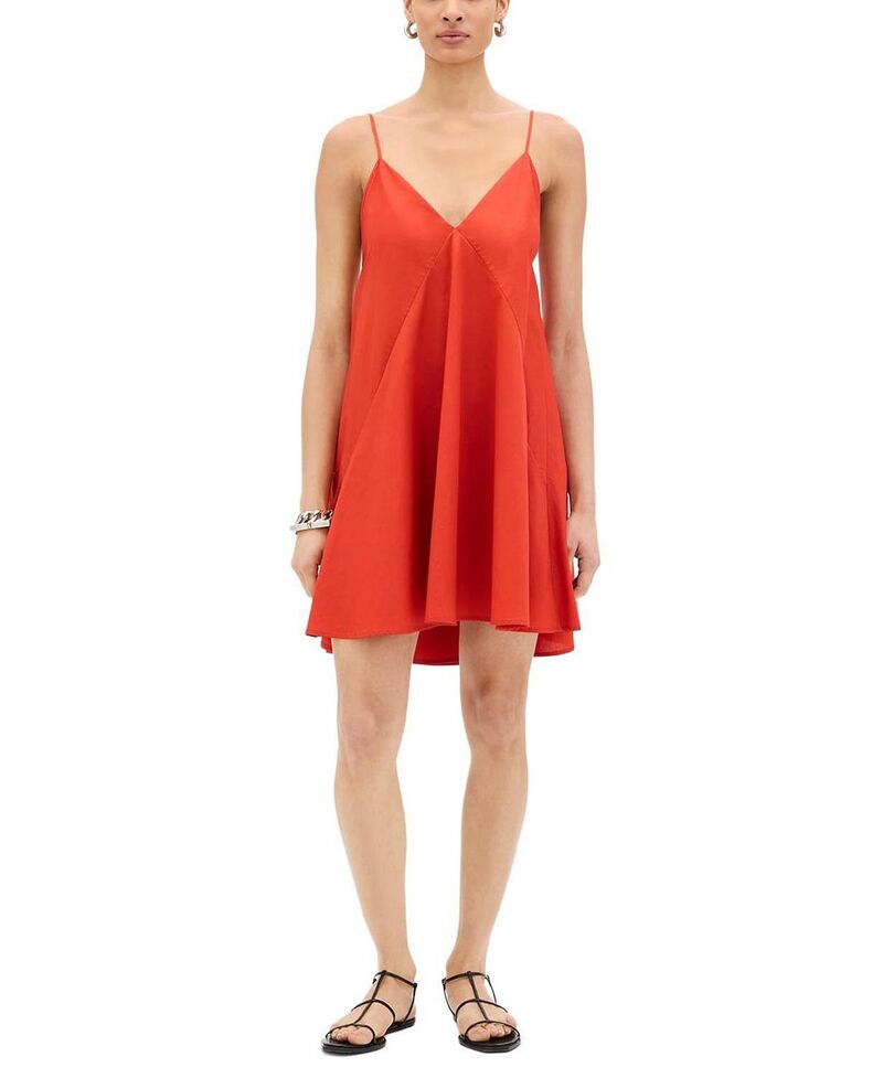 アナザー トゥモロー レディース トップス ワンピース Another Tomorrow Flare Sun Dress Vermilion｜ReVida 店