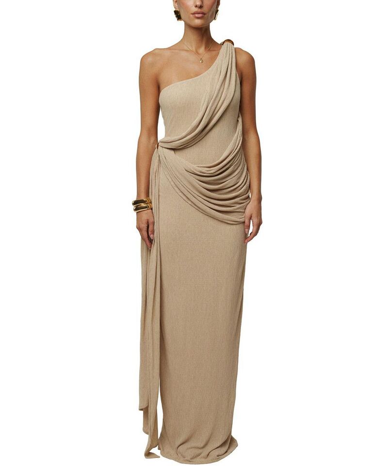 ジェイラックスレーベル レディース トップス ワンピース JLUXLABEL Rich Mocha Wrap Dress Beige ベージュ|ReVida 店