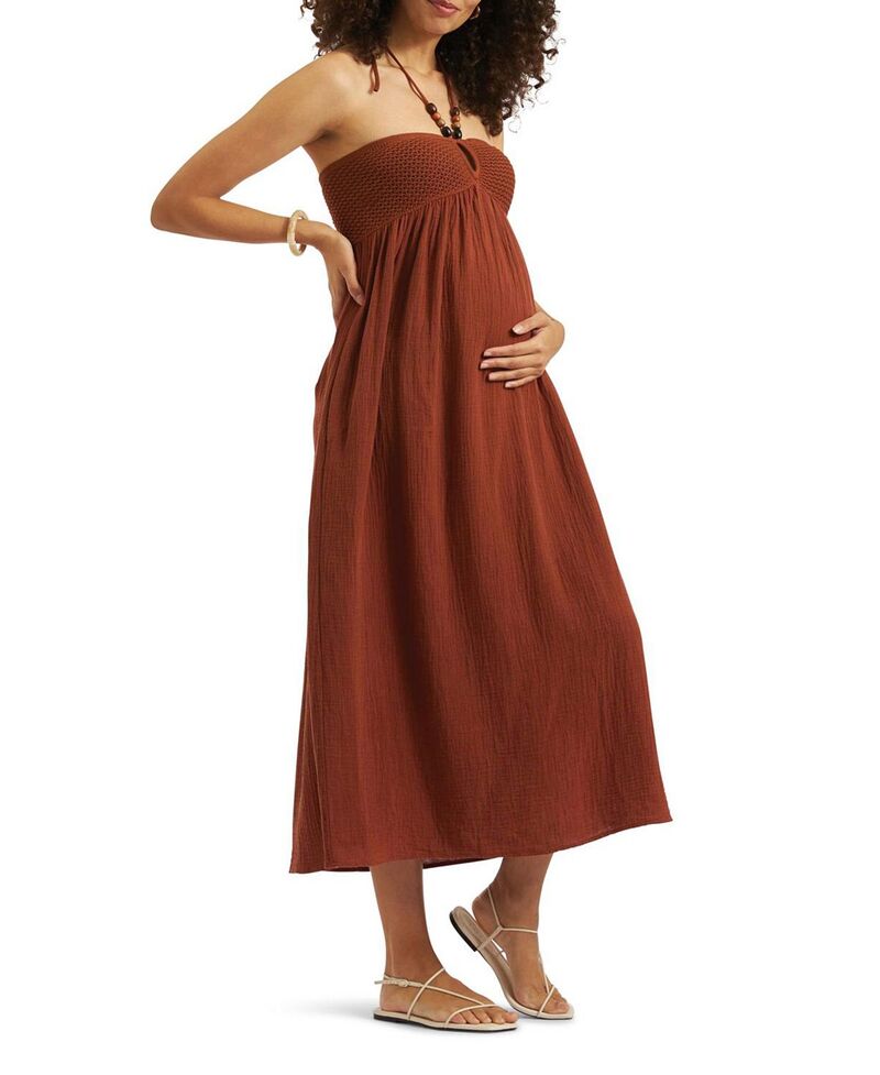 ライプマタニティ レディース トップス ワンピース Ripe Maternity Evie Crochet Dress Orange オレンジ|ReVida 店