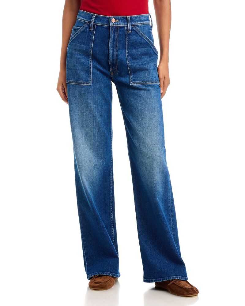 マザー レディース ボトムス デニムパンツ ジーンズ MOTHER The Patch Maven Sneak High Rise Jeans in Spare Me The Drama Spare Me The Drama｜ReVida 店