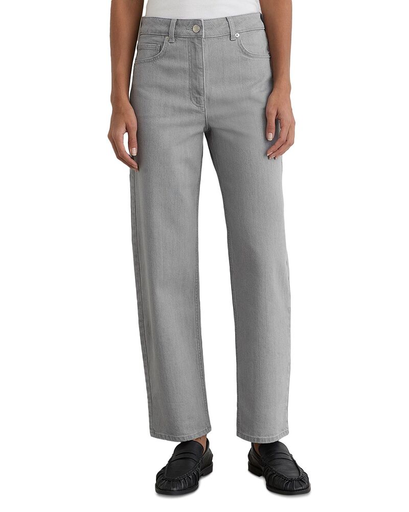レイス レディース ボトムス デニムパンツ アンクル ジーンズ REISSelin High Rise Ankle Straight Jeans Grey グレー|ReVida 店