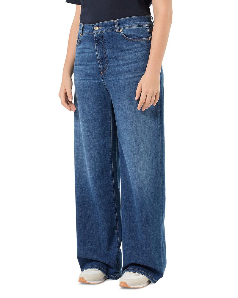 マリナリナルディ レディース ボトムス デニムパンツ ワイドレッグ ジーンズ Marinaldi Mrslana Wide Leg Jeans Navy ネイビー|ReVida 店