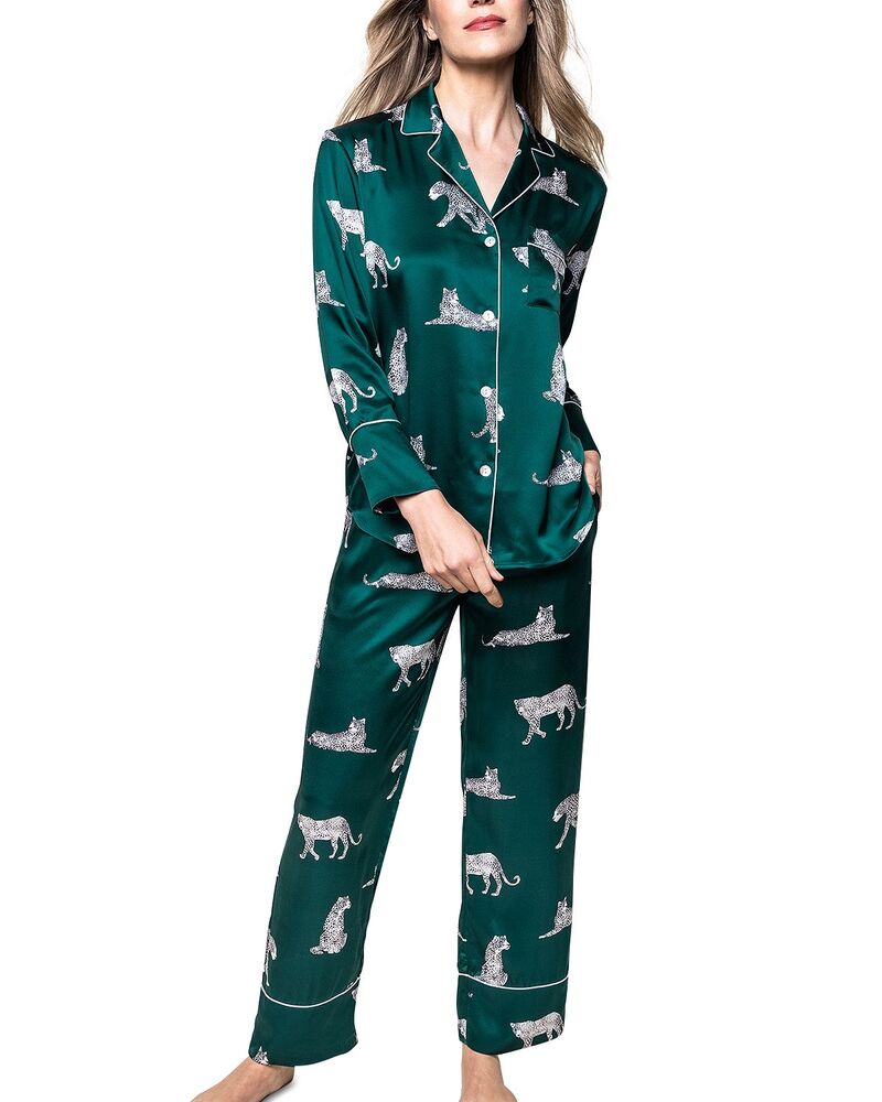 プティットプリュム レディース アウター パーカー・スウェット シルク Petite Plume Panthere De Luxe Silk Pajama Set Green グリーン|ReVida 店