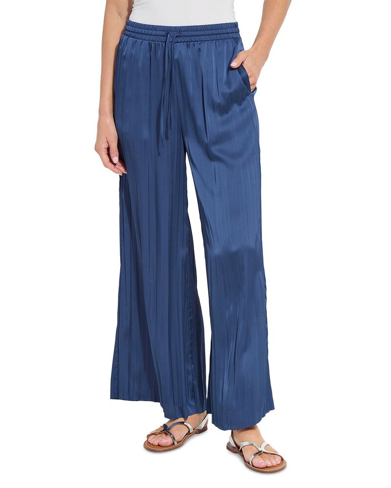 リス レディース ボトムス カジュアルパンツ プリーツ Lyss Packable Pleated Palazzo Pants Capri Blue ブルー｜ReVida 店