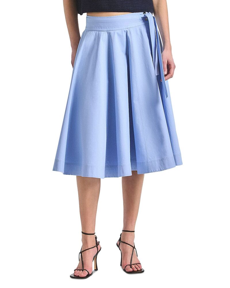デレクラムテンクロスバイ レディース ボトムスカート ミディ Derek Lam 10 Crosby Sage Twill Midi Skirt Light Blue ブルー|ReVida 店