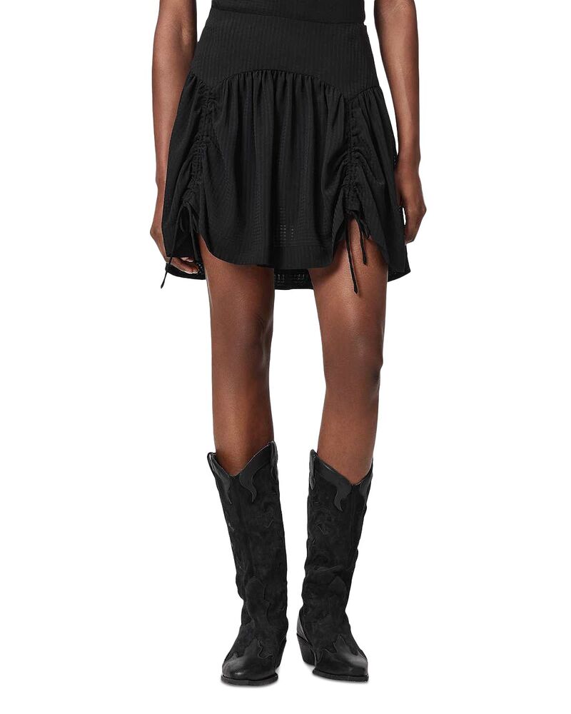 オールセインツ レディース ボトムスカート ALLSAINTS Aria Check Skirt Black ブラック|ReVida 店