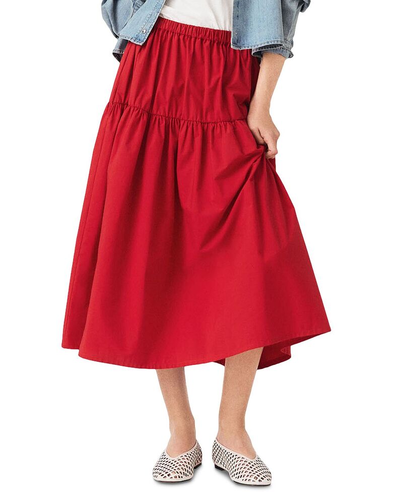マージュ レディース ボトムスカート Maje Longathe red Skirt Red レッド|ReVida 店