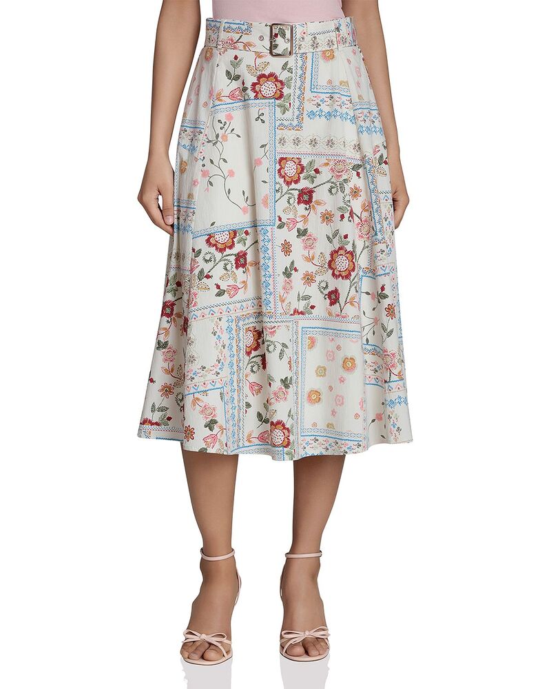 バガテル レディース ボトムスカート ミディ Bagatelle Belted Midi Skirt Garden Bandana|ReVida 店