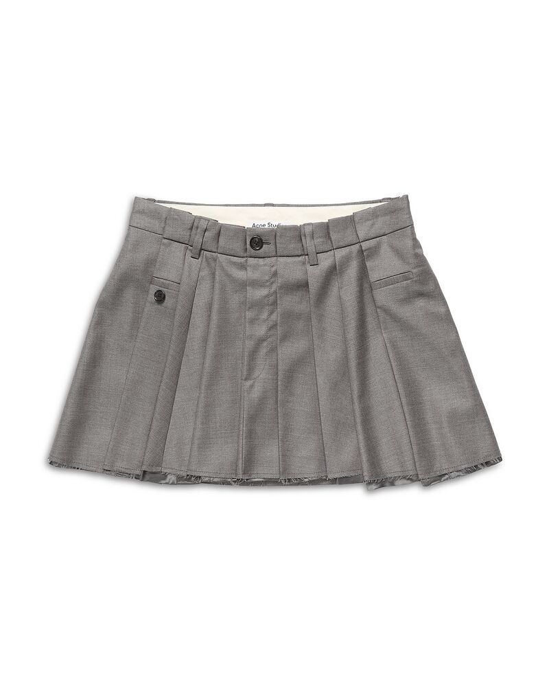 アクネ ストゥディオズ レディース ボトムスカート プリーツ ミニ Acne Studios Pleated Mini Skirt Light Grey グレー|ReVida 店