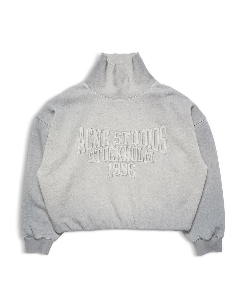 アクネ ストゥディオズ レディース アウター パーカー・スウェット ハイネック シャツ Acne Studios High Neck Sweatshirt Grey Melange グレー｜ReVida 店