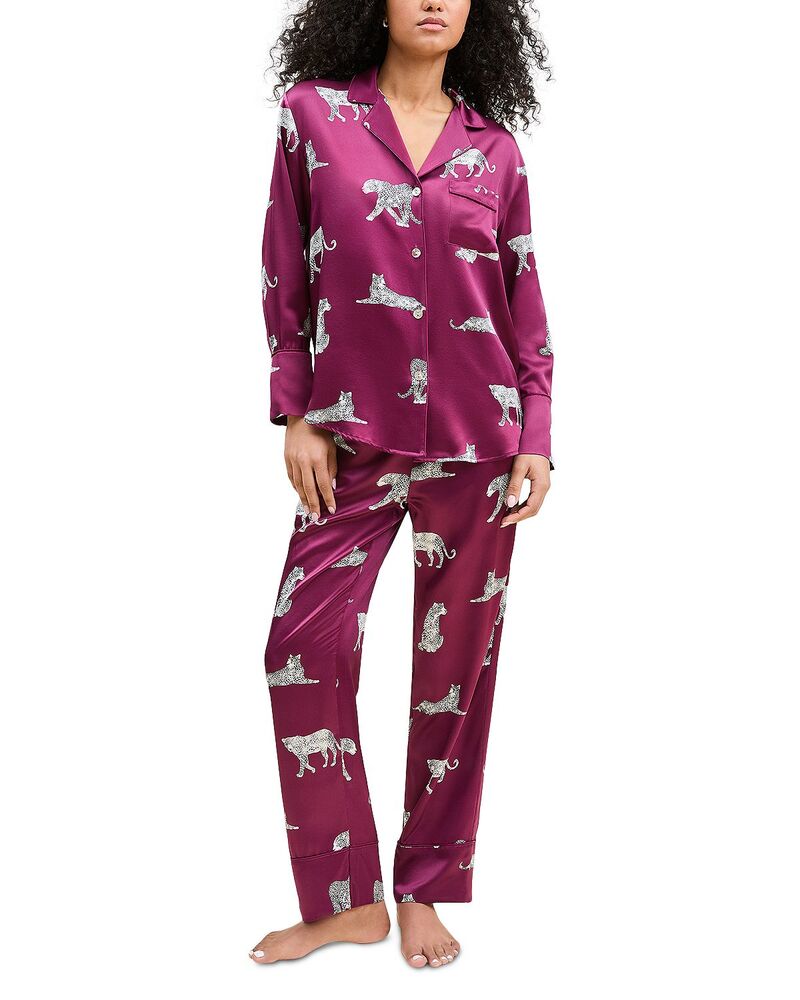 プティットプリュム レディース アウター パーカー・スウェット シルク Petite Plume Silk Merlot Panther Pajama Set Red レッド｜ReVida 店