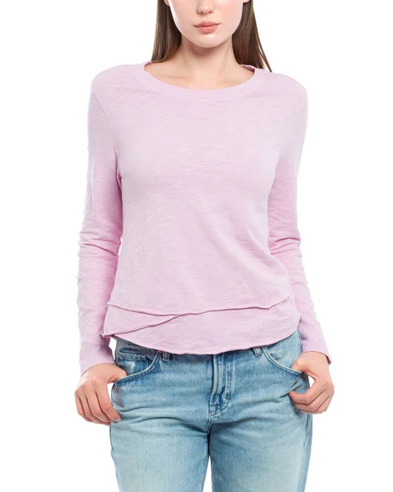 ウィルト レディース トップス Tシャツ WILT Long Sleeve Mock Layer Hem Tee Mauve Mist｜ReVida 店 22,578円