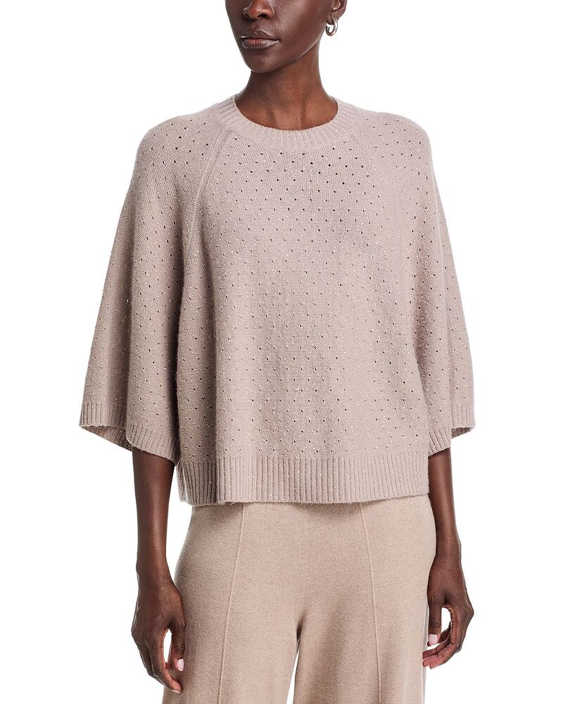 ファビアナ フィリッピ レディース アウター ニット・セーター クルーネック Fabiana Filippi Crewneck Sweater Mocha Meringue モカ｜ReVida 店