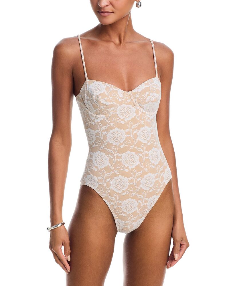 ノーマカマリ レディース 水着 上下セット Norma Kamali Underwire Mione Piece Swimsuit Sno white/Nude ホワイト｜ReVida 店