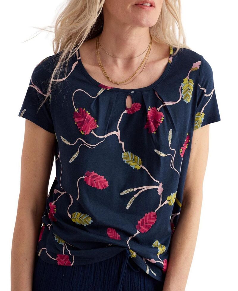 シーソルトコーンウォール レディース トップス シャツ ジャージー Seasalt Cornwall Appletree Scoop Neck Jersey T-Shirt Bottlebrush Maritime｜ReVida 店