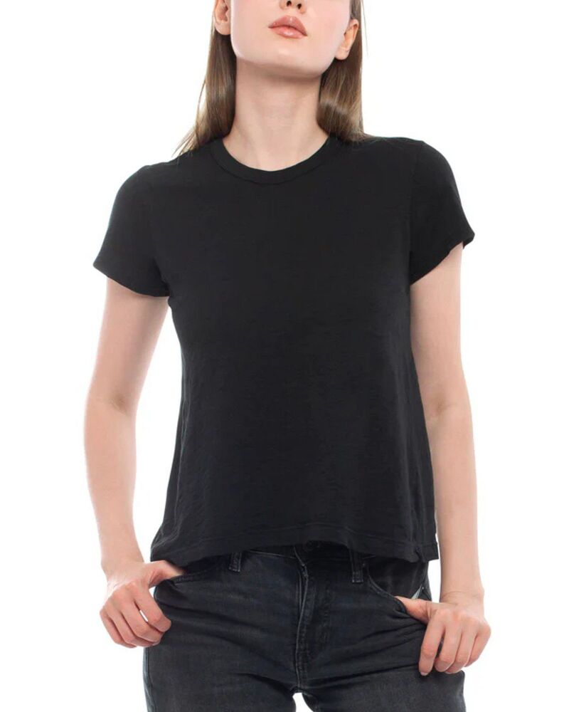 ウィルト レディース トップス Tシャツ WILT Short Sleeve Baby Fit Shrunken Crew Tee Black ブラック｜ReVida 店