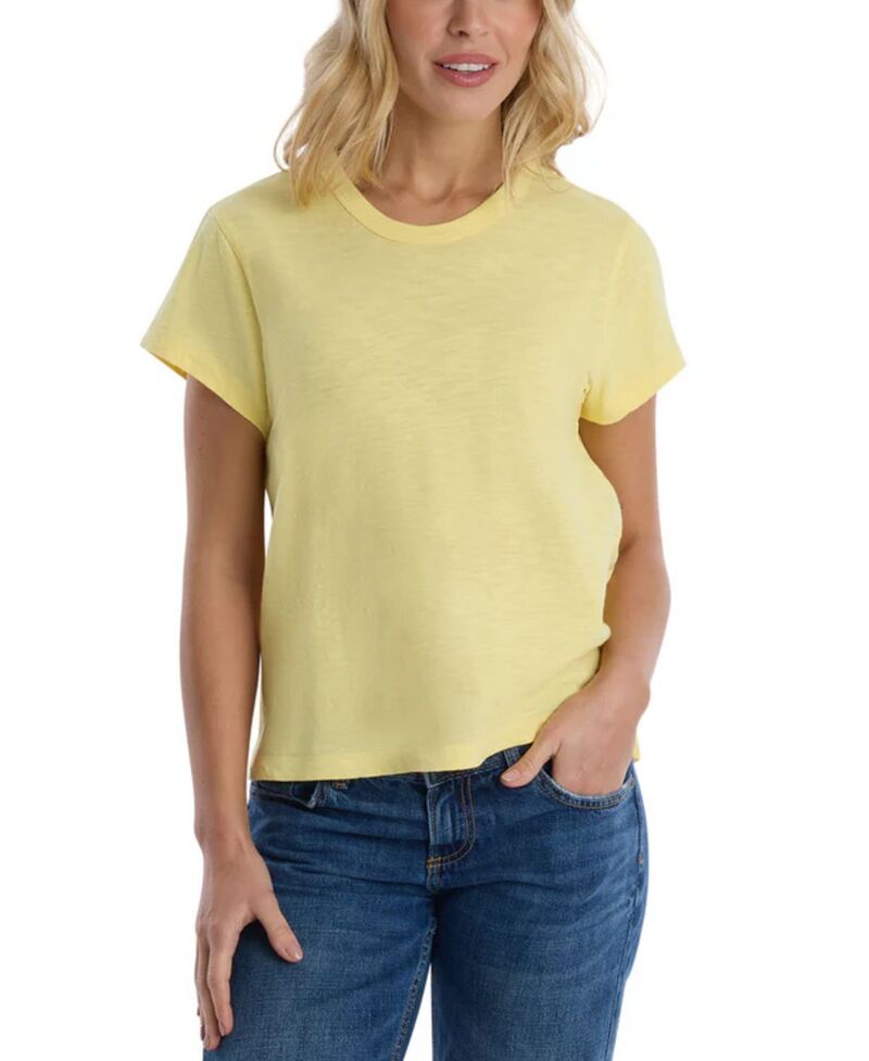 ウィルト レディース トップス Tシャツ WILT Short Sleeve Baby Fit Shrunken Crew Tee Lemon Drop｜ReVida 店
