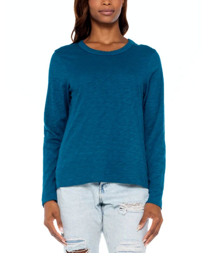 ウィルト レディース トップス シャツ WILT Long Sleeve Baby Fit Shrunken Crew Tee Teal ティール|ReVida 店