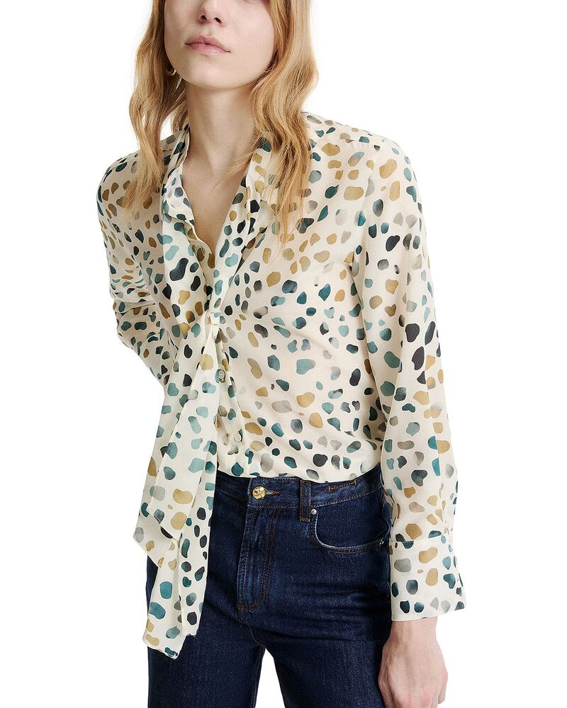 マレーラ レディース トップス シャツ シルク Marella Mllmassa Silk Neckerchief Shirt White ホワイト｜ReVida 店