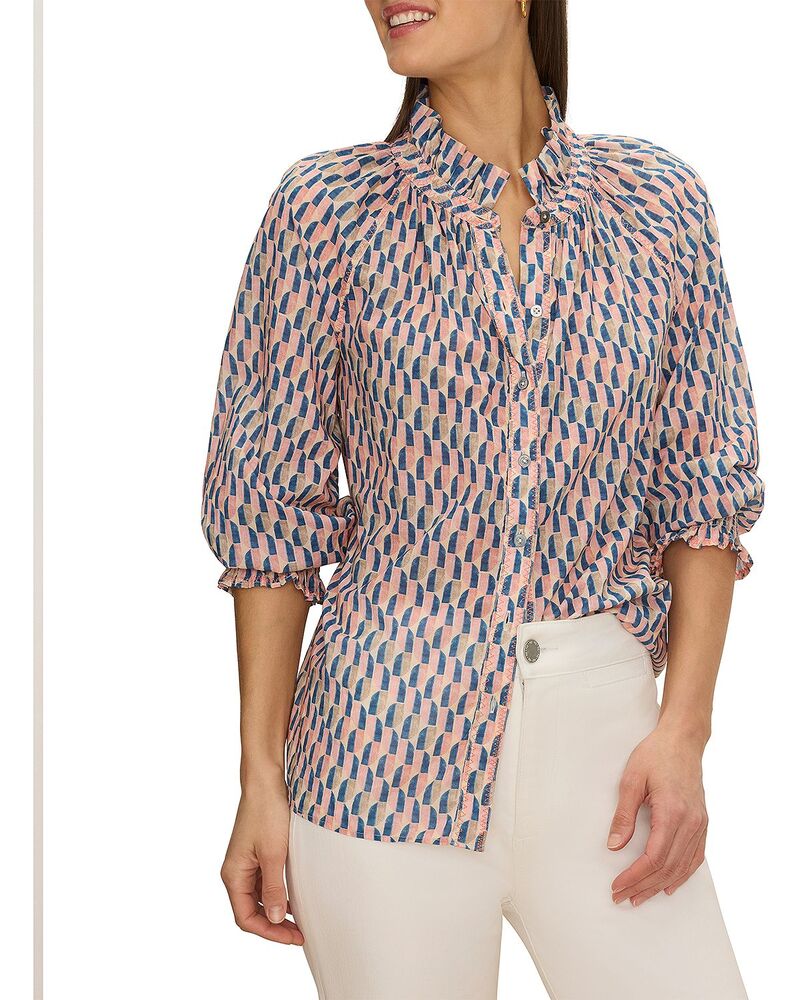 ニックプラスゾーイ レディース トップス シャツ NIC+ZOE Sideways Crinkle Shirt Pink Multi ピンク｜ReVida 店
