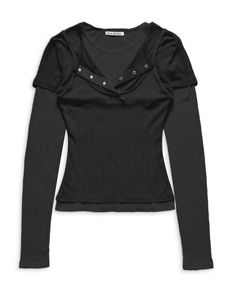 アクネ ストゥディオズ レディース トップス シャツ Acne Studios Laye red Look Top Black ブラック｜ReVida 店 96,140円