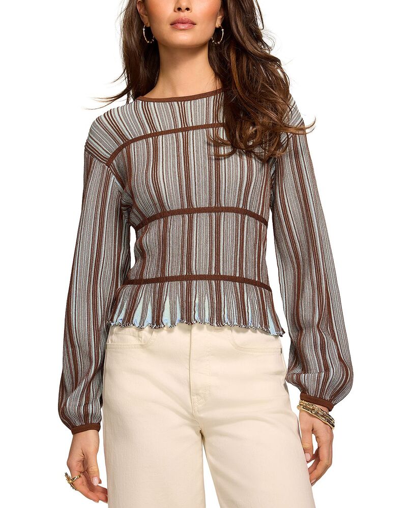 レイミー ブルック レディース トップス シャツ プリント Ramy Brook Ashlyne Printed Top Sepia Comb|ReVida 店