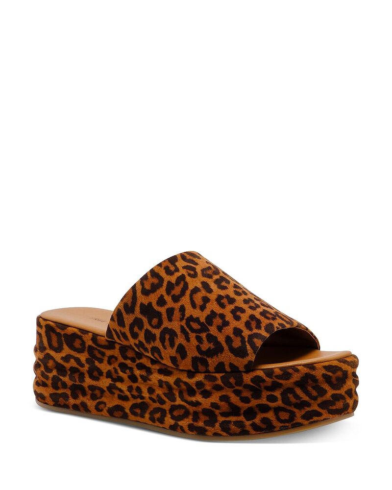フリーピープル レディース シューズ サンダル Free People Women's Harbor Flatform Sandals Leopard Suede アニマル|ReVida 店