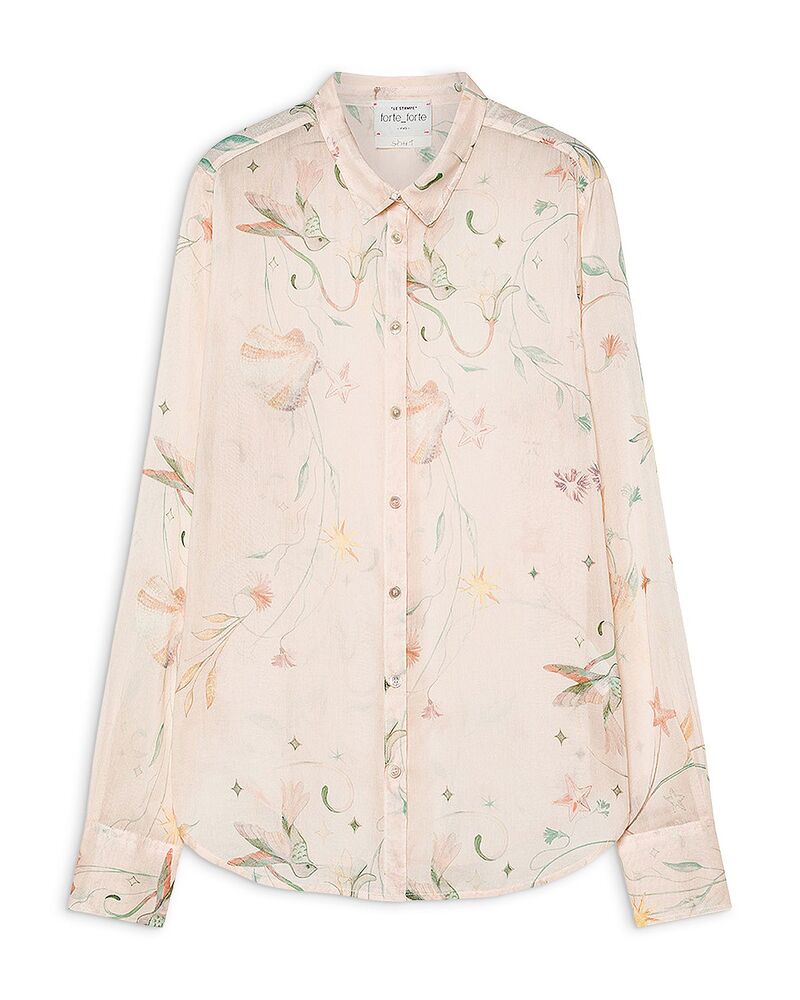 フォルテフォルテ レディース トップス シャツ プリント forte_forte Deliverance Print Voile Shirt Sweet｜ReVida 店 56,540円