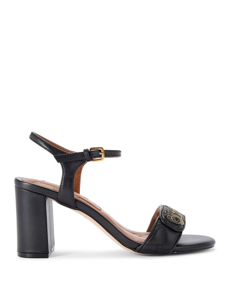 カートジェイガーロンドン レディース シューズ サンダル KURT GEIGER LONDON Women's Kensington Langley Sandals Black Crystal ブラック｜ReVida 店