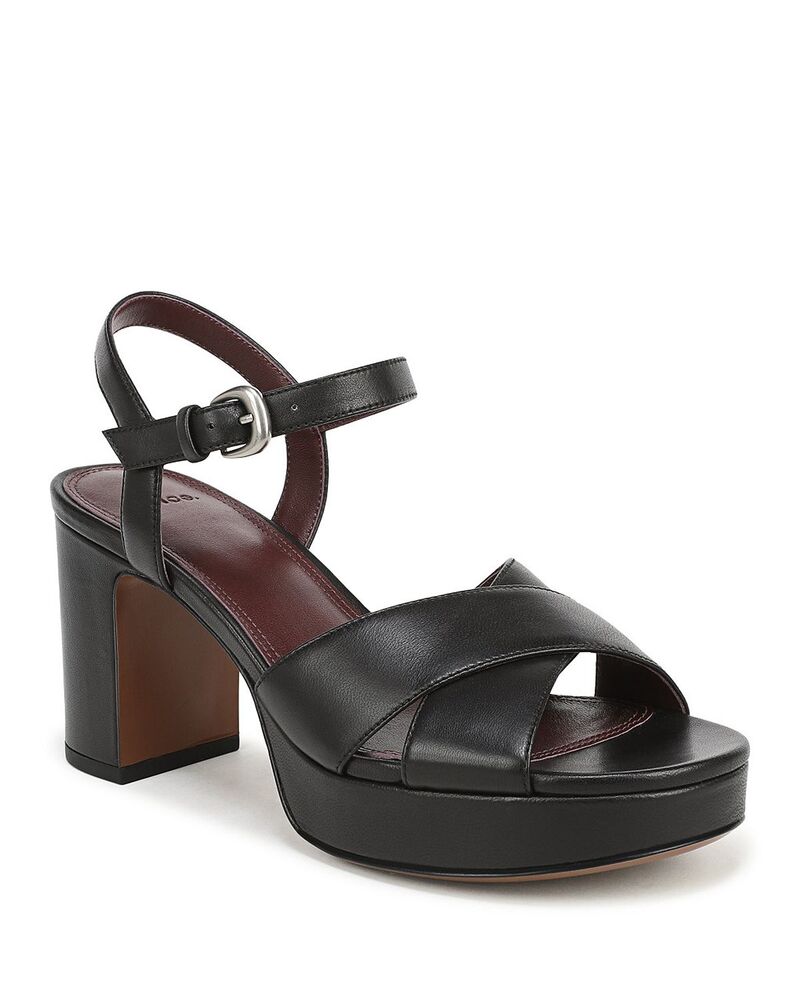 ヴィンス レディース シューズ サンダル Vince Women's Ericka Sandals Black Leather ブラック｜ReVida 店