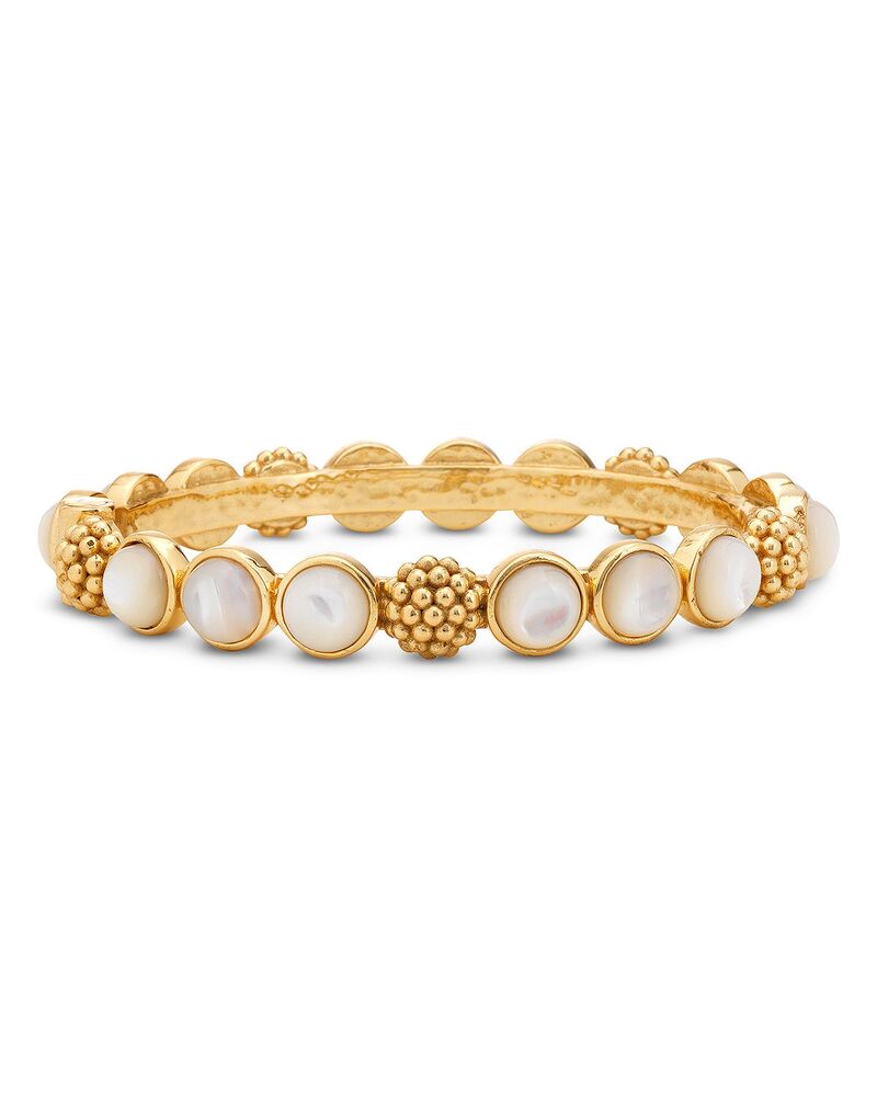 カプシーヌ ドゥ ウルフ レディース アクセサリー ブレスレット・バングル・アンクレット Capucine De Wulf Berry Hinged Bangle Bracelet White/Gold ホワイト｜ReVida 店