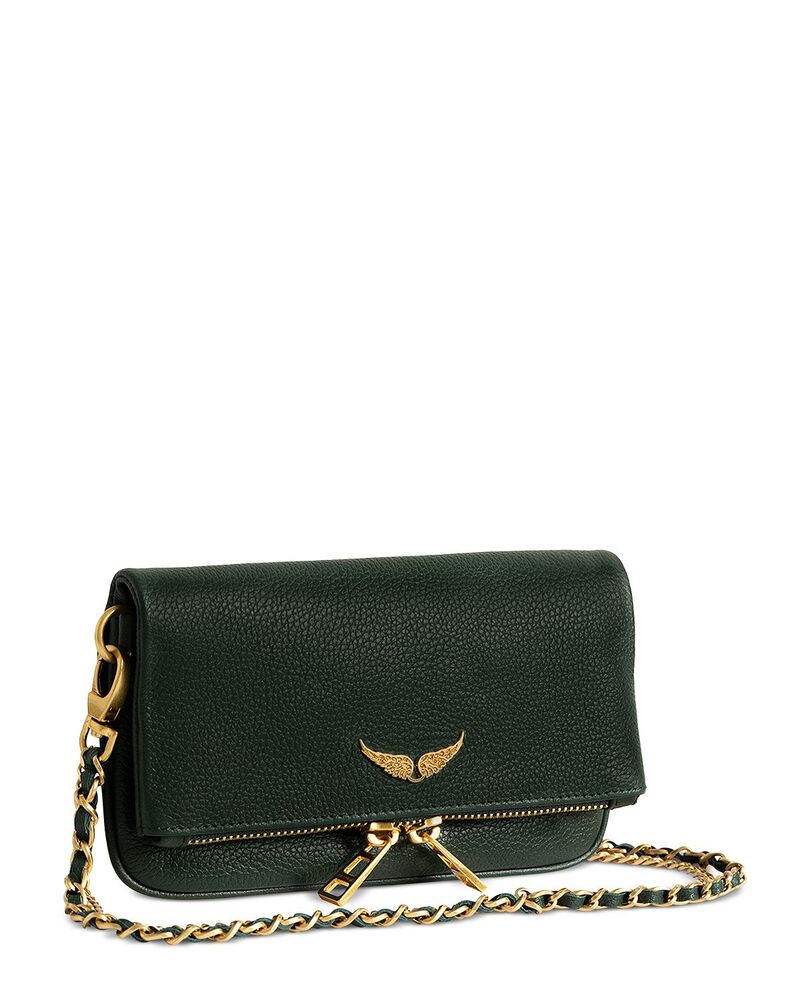 ザディグ エ ヴォルテール レディース バッグ ミニ レザー Zadig & Voltaire Rock Mini Grained Leather Crossbody Emerald エメラルド｜ReVida 店