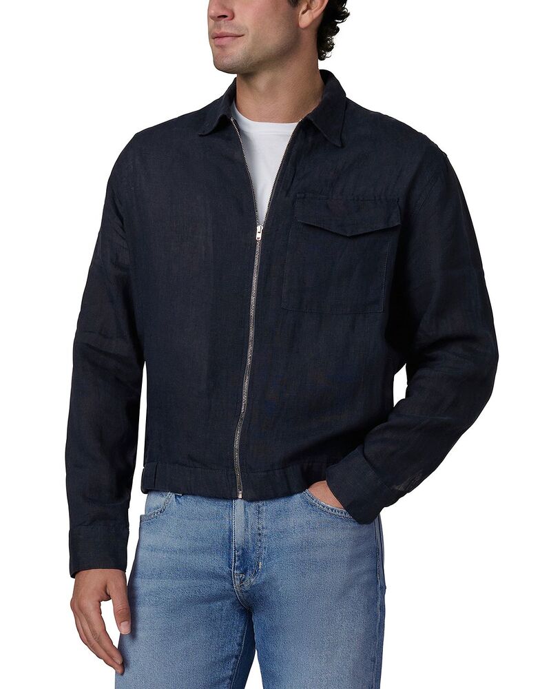 ジョーズジーンズ メンズ アウター ジャケット・ブルゾン リネン Joe's Jeans The Linen Zip Jacket Baritone Blue ブルー｜ReVida 店