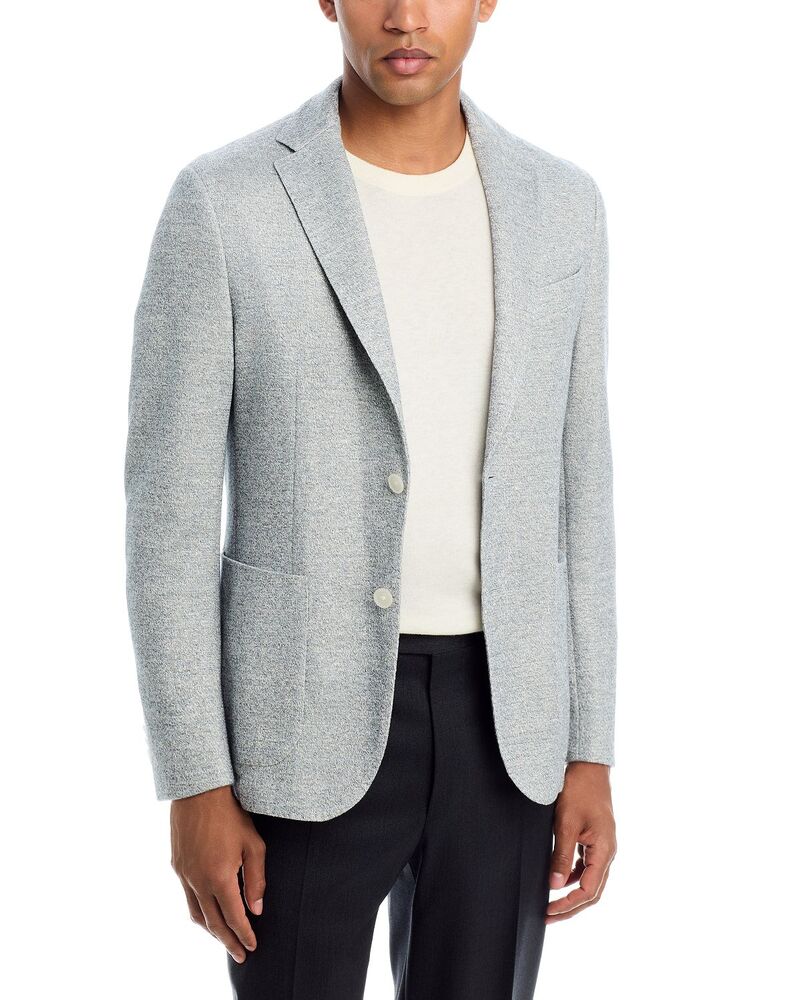 ボス メンズ アウター ジャケット・ブルゾン スリムフィット ブレザー BOSS C-Hanry Slim Fitextu red Blazer Open Blue ブルー|ReVida 店